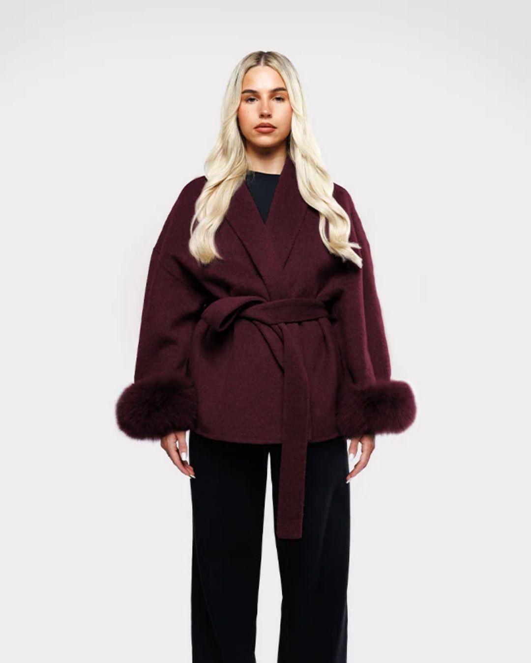 Calista Fur Cuff Coat