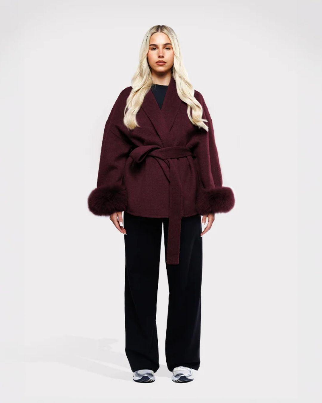 Calista Fur Cuff Coat