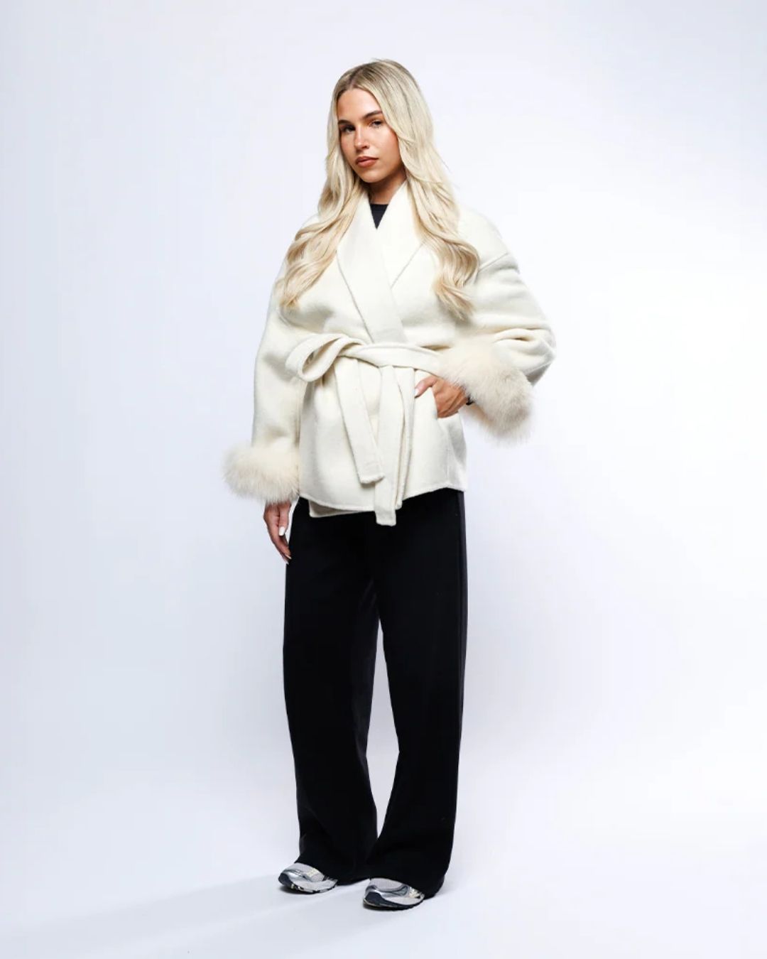 Calista Fur Cuff Coat