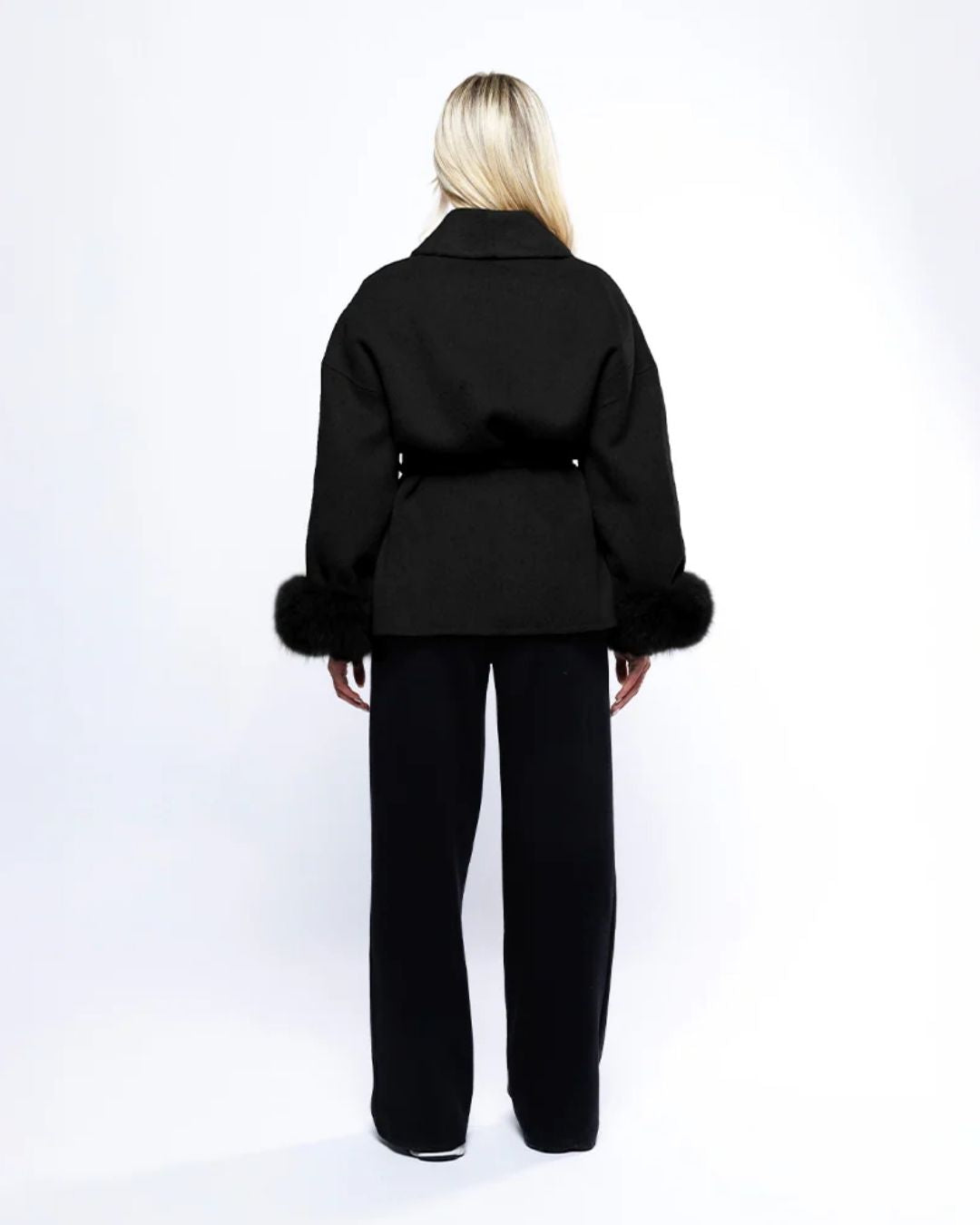 Calista Fur Cuff Coat