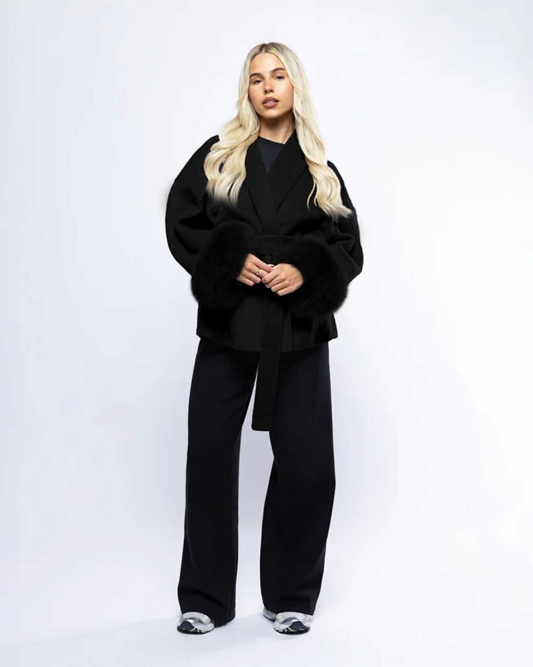 Calista Fur Cuff Coat