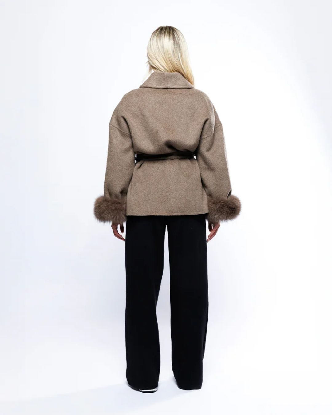 Calista Fur Cuff Coat